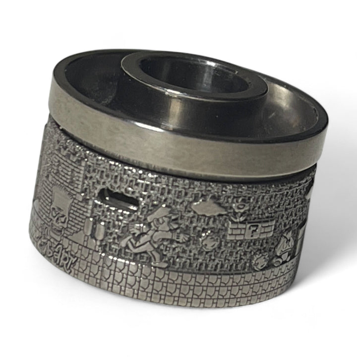 SILVER Detailed MARIO titanium cap engraved for Antiquity V2 #ANTV2 046