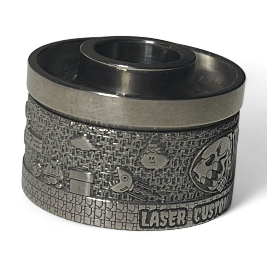 SILVER Detailed MARIO titanium cap engraved for Antiquity V2 #ANTV2 046