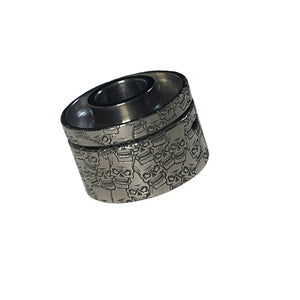 Full Engraved Antiquity V2 Titanium Cap Bart Skulls #F5