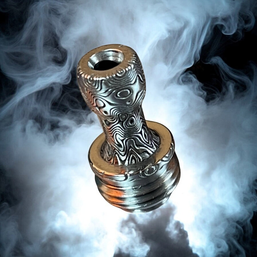 Titanium Boro Drip Tip - Damascus