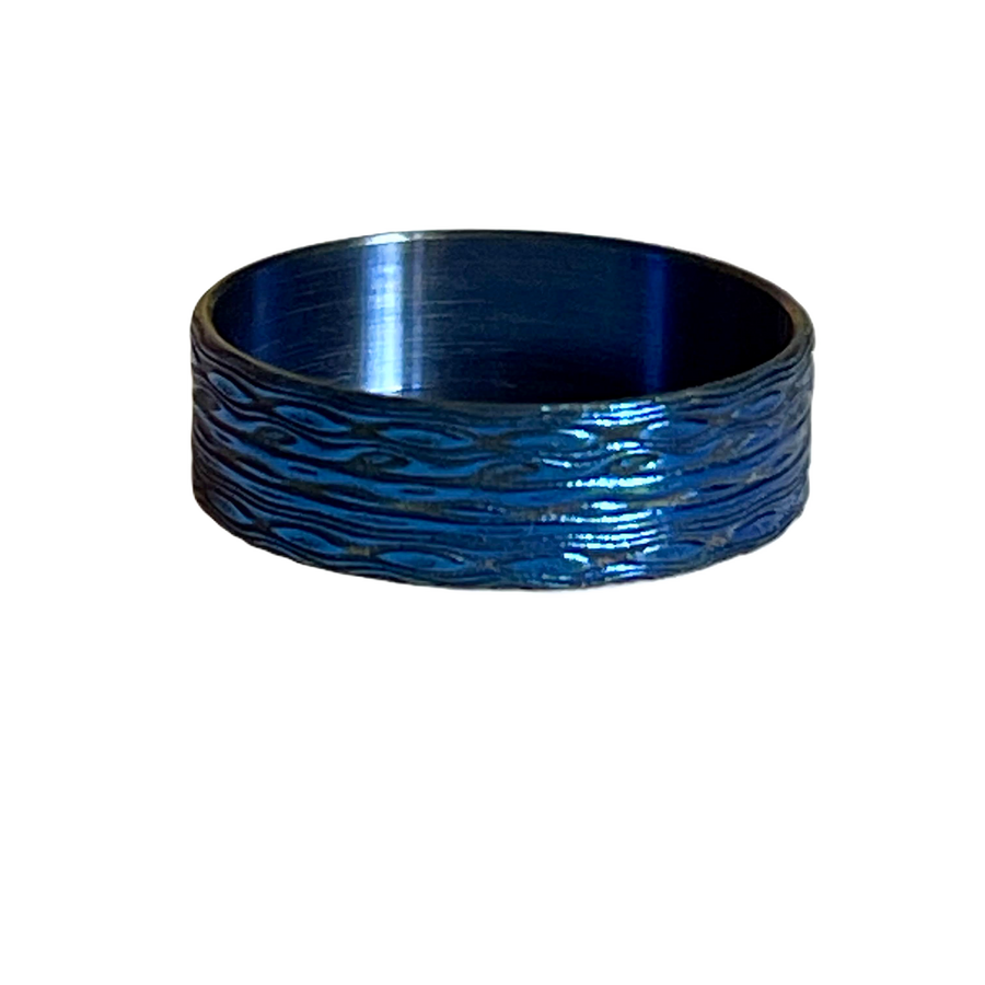 Blue D-Waves Beauty Ring Titanium 22mm Wowsers #W066