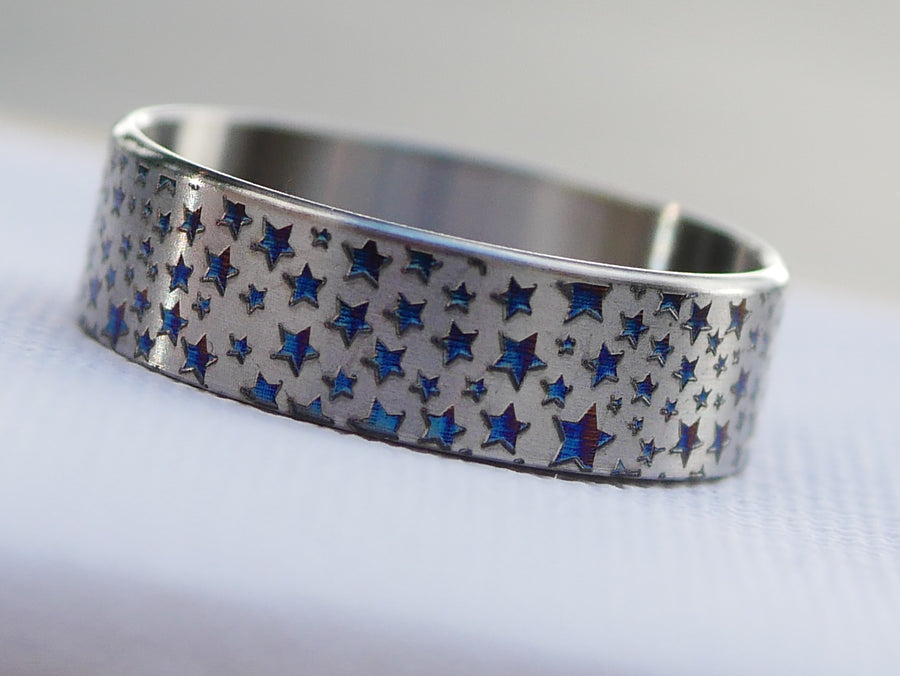 Beauty Ring Fire Stars 22/24 Titanium #WS006