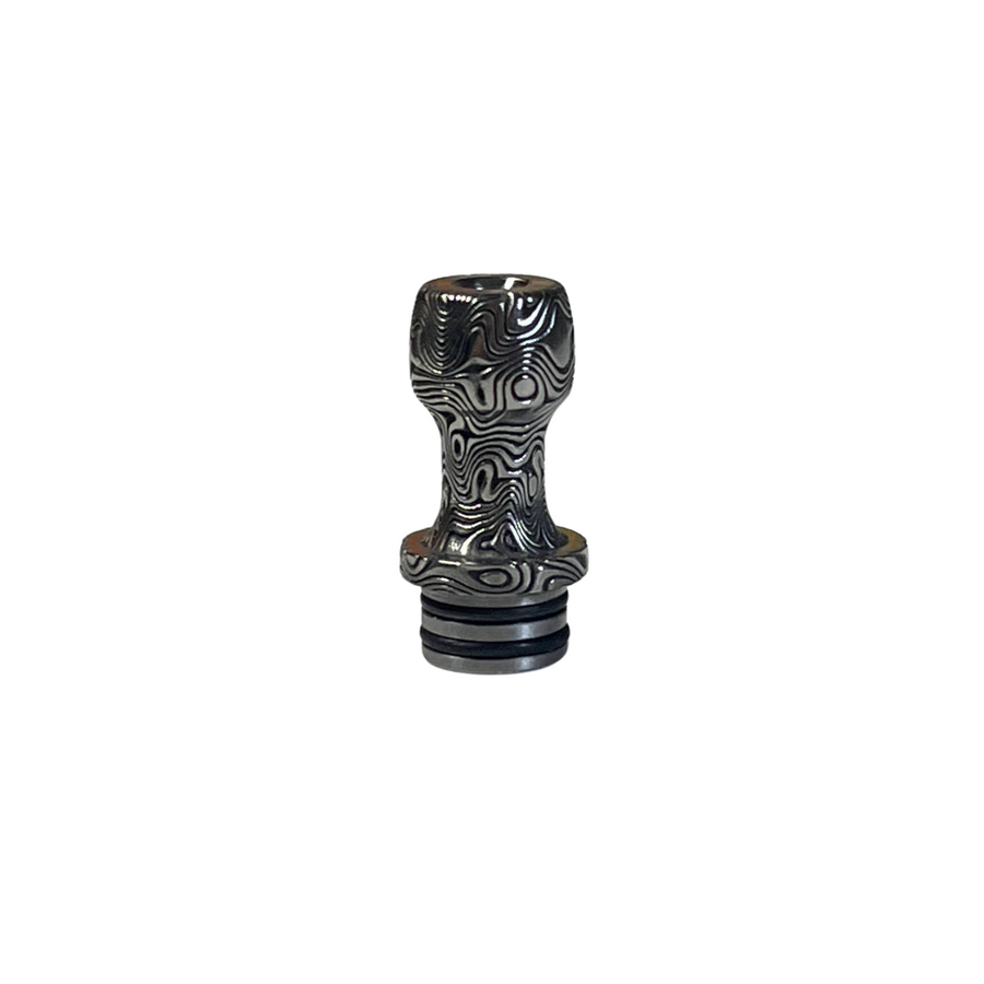 The One: Full Damascus Titanium Drip Tip