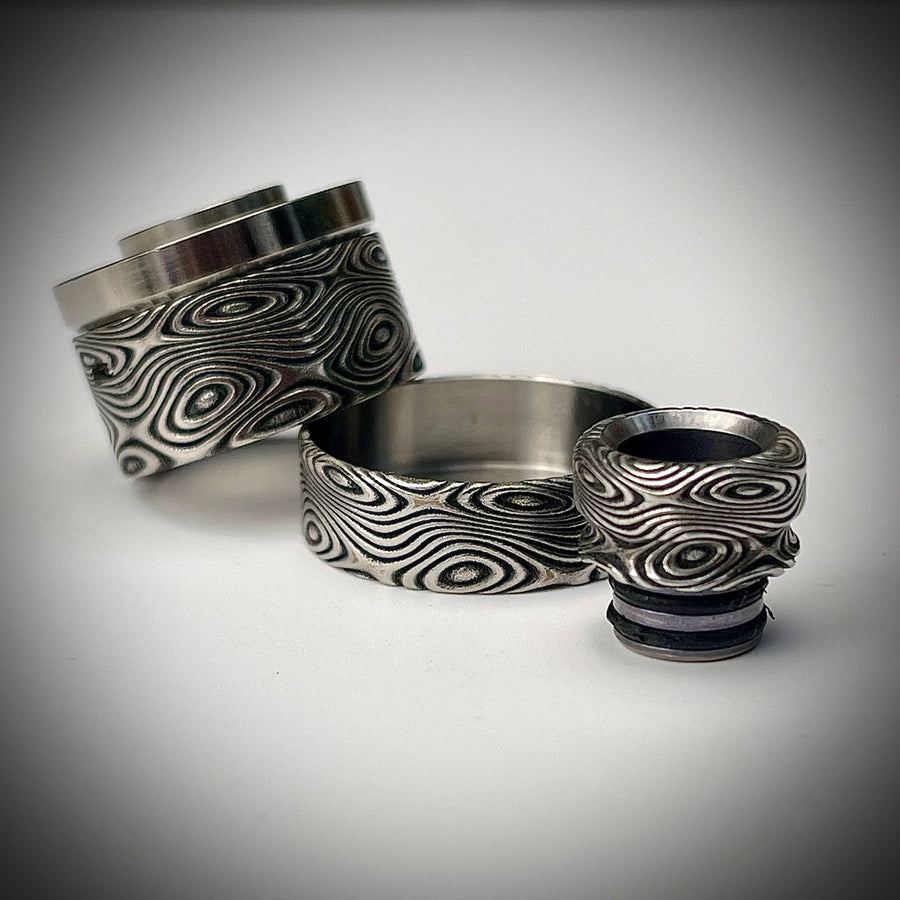 RELIEF DAMASCUS Drip Tip - Beauty Ring - Cap Antiquity V2 #41