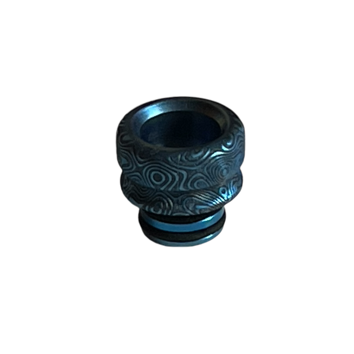 Blue Damascus Titanium 510 Drip Tip