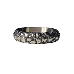 Amazing beauty ring engraved in relief with Meteorite design by Laser Custom Works