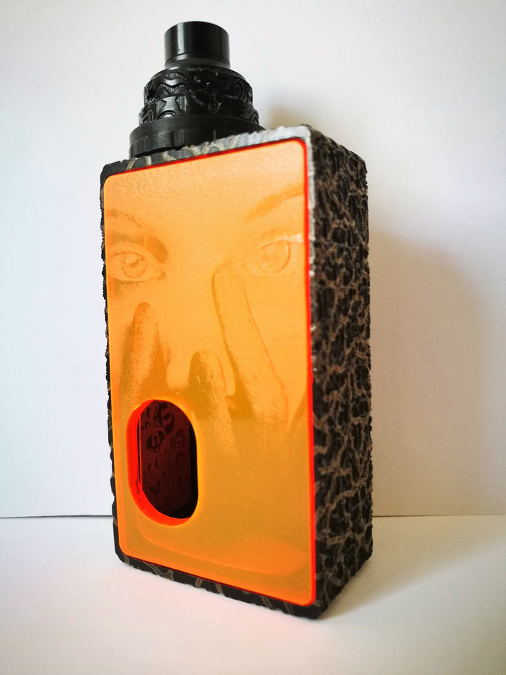 Porte gravée BF mod - Engraved BF Mod Panel - Mask Orange