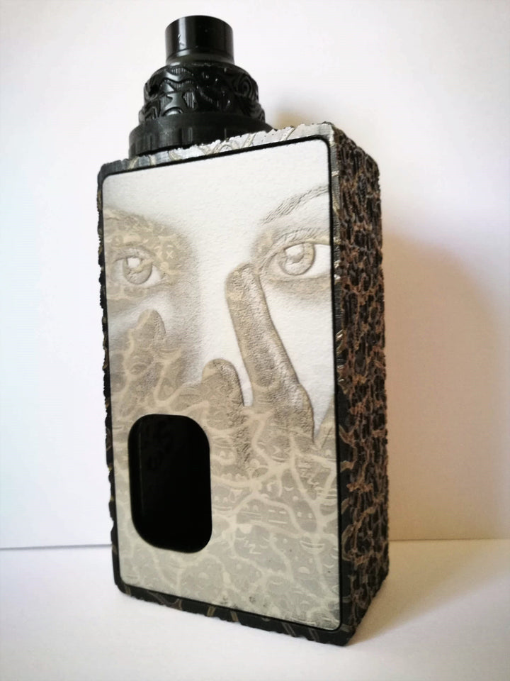 Porte gravée BF mod - Engraved BF Mod Panel - Mask Silver