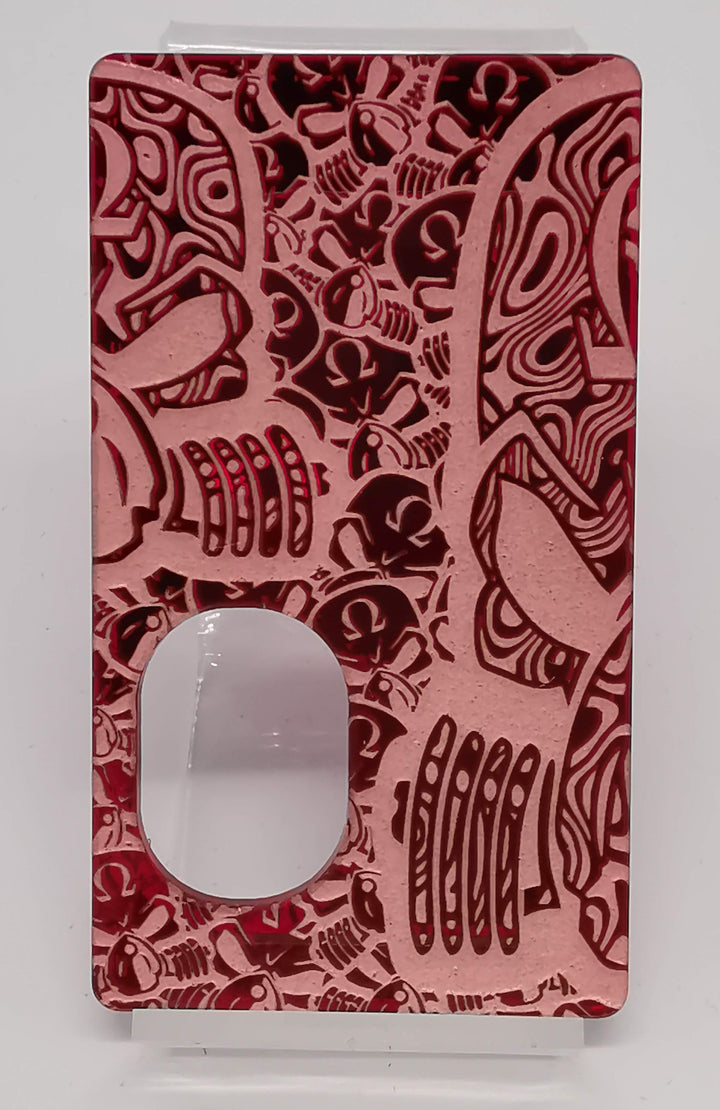 Porte gravée BF mod - Engraved BF Mod Panel -  Mirror Red